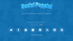Social Poppin Landing Page